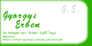 gyorgyi erben business card